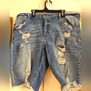 Maurice's Kancan Distressed Jeans Shorts